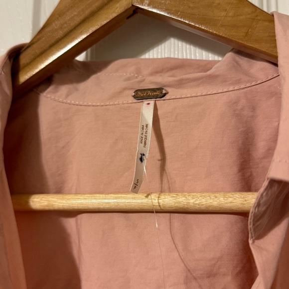 Free People Eva Long Sleeve Cotton Maxi Midi Pullover Shirt Dress Size Small - Picture 5 of 11